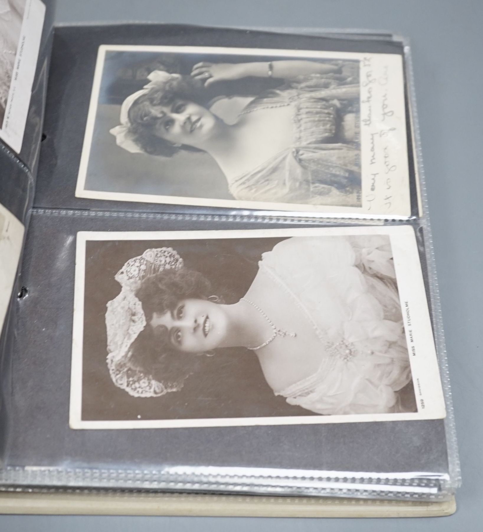 Three postcard albums - actresses and singers